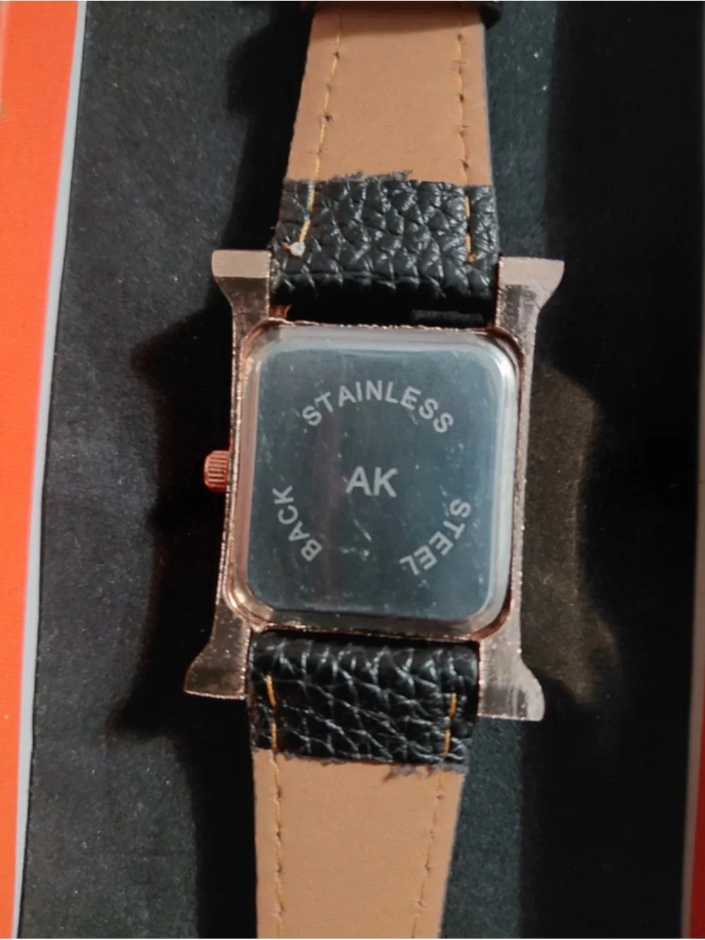 -inspired Black Leather Crystal Accent unisex Watch